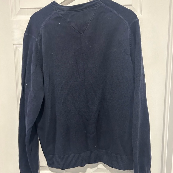 Pull bleu marine à col V Tommy Hilfigher - Picture 3 of 3